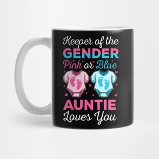 Keeper Of The Gender Auntie Loves You Baby Announcement Aunt Mug